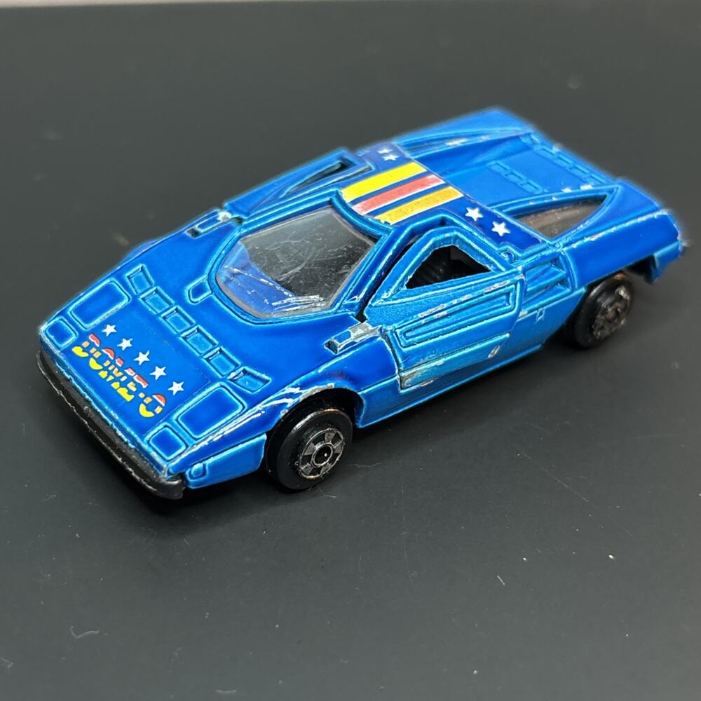 Vintage 1986 Tomy Tomica Pocket Cars Dome - O Lamborghini Blue RARE CAR